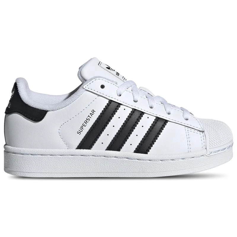 adidas Originals Superstar II Black/White Preschool Kids' Shoes, Size: 10.5