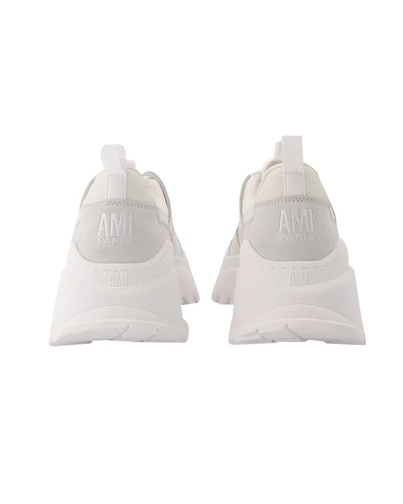 AMI New Lucky 9 Sneakers in White Leather 4