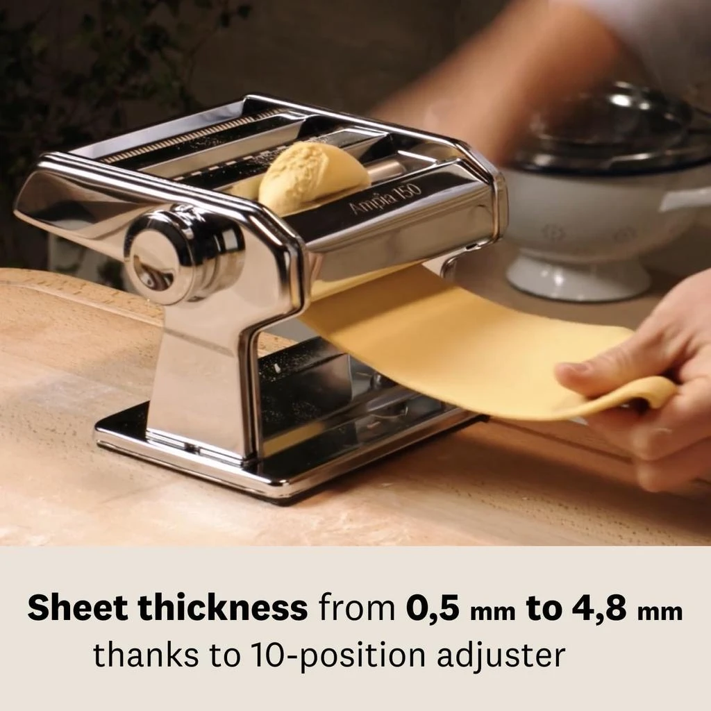 Marcato Atlas Ampia 150 Pasta Machine, Made In Italy, Silver 4