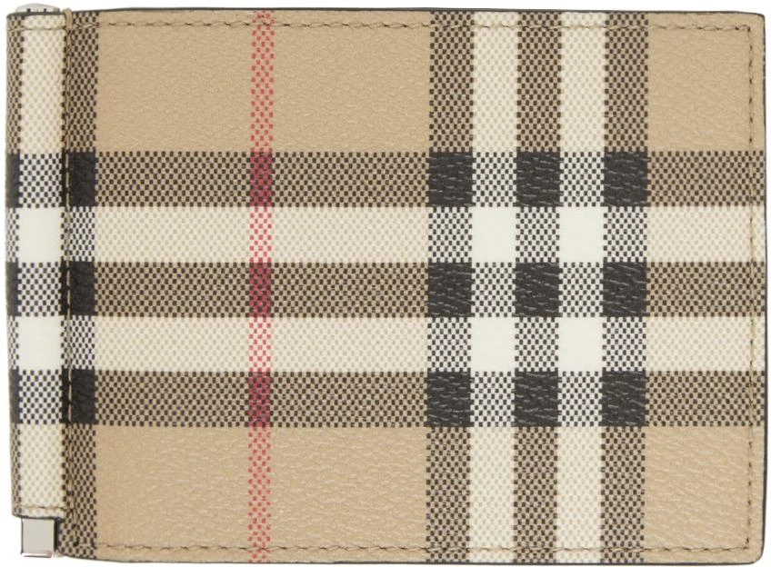 Burberry Beige Money Clip Wallet 1