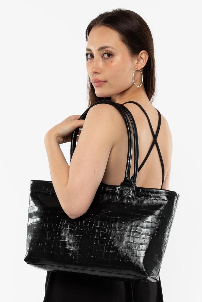 Los Angeles Apparel RLH3493 - Crocodile Weekday Tote Bag