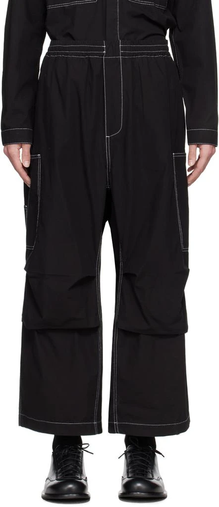 SUNNEI Black Coulisse Cargo Pants 1