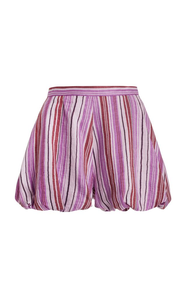 Lisa Marie Fernandez Lisa Marie Fernandez - Pouf Tufted Linen-Blend Shorts - Stripe - 0 - Moda Operandi