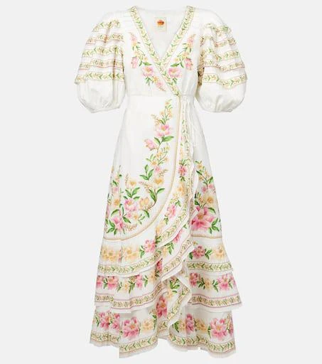 Farm Rio Floral cotton wrap dress 1