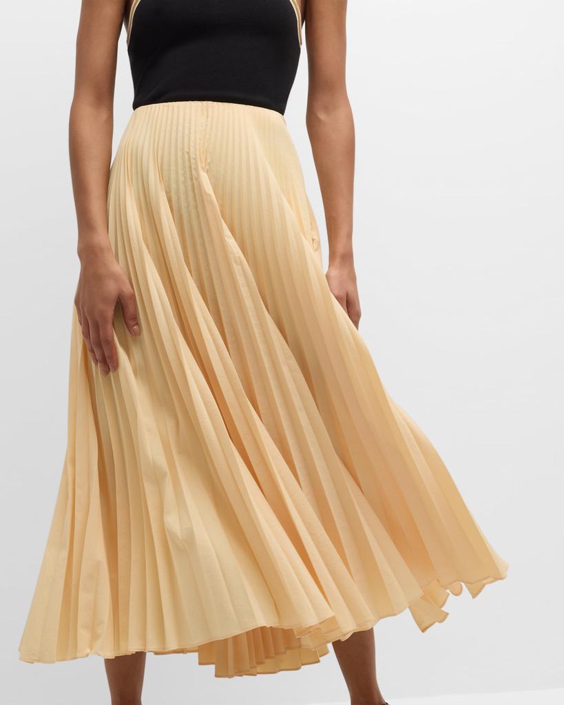 スカート [ALCMY] Pleats Full Midi Skirt A.L.C. Tatum Pleated Midi Skirt Au Lait – blueandcream