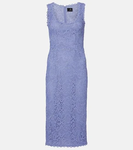 ETRO Macramé scalloped midi dress 1