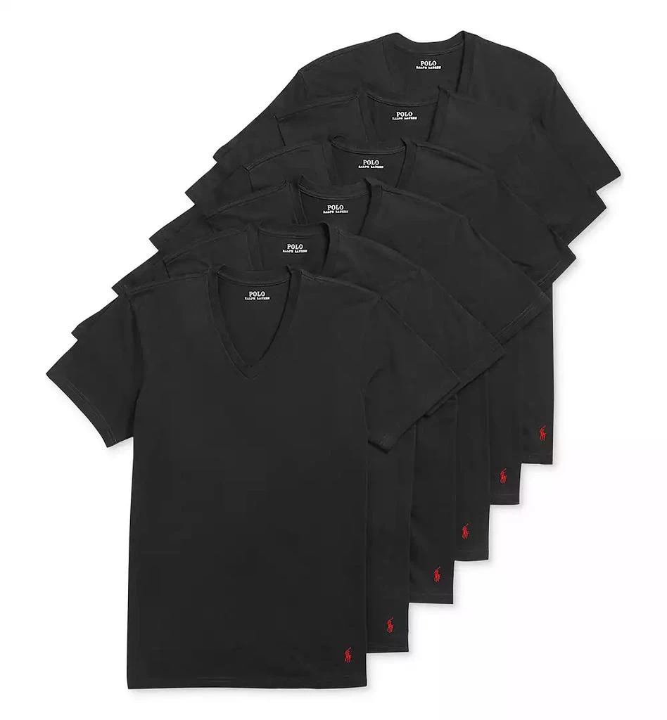 Polo Ralph Lauren Men's 5+1 Free Bonus Pack. Cotton Classic-Fit V-Neck Undershirts 1