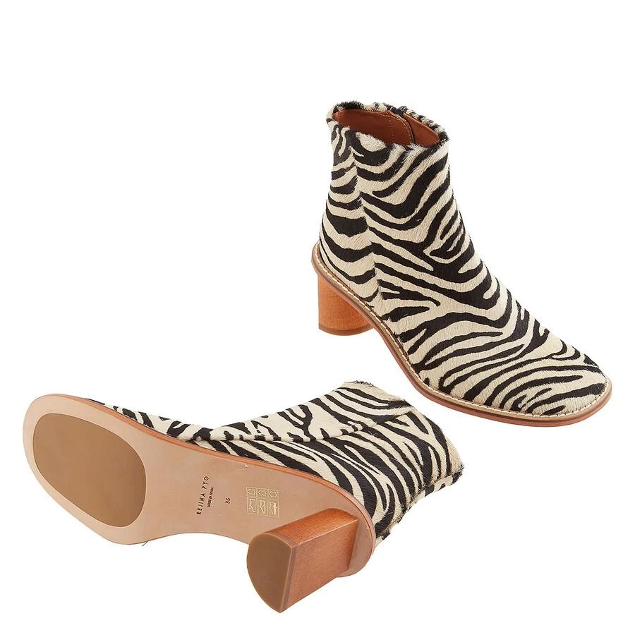 Rejina Pyo Ladies Ponyskin Zebra Edith Leather Ankle Boots 2