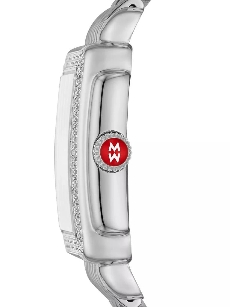 Michele Deco Carousel Stainless Steel, Diamond &amp; Multicolor Topaz Bracelet Watch 3