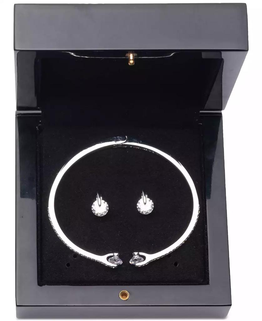 Givenchy 2-Pc. Set Color Floating Stone & Crystal Cuff Bangle Bracelet & Matching Stud Earrings