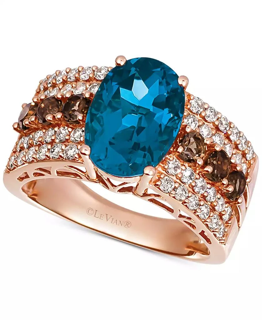 Le Vian Multi-Gemstone (4-1/4 ct. t.w.) & Diamond (5/8 ct. t.w.) Ring in 14k Rose Gold 1