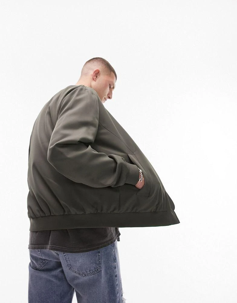 Topman Topman lightweight bomber in khaki 4