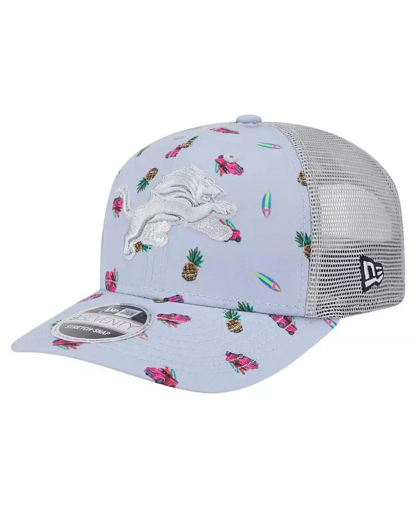 New Era Men's Light Blue Detroit Lions Adventure Surfboard 9SEVENTY Adjustable Hat 1