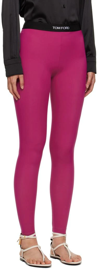 Tom Ford Pink Jacquard Leggings 2