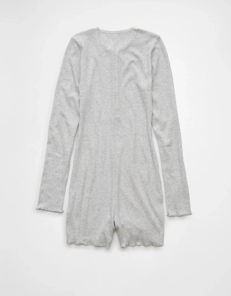 AE AE Long-Sleeve Henley Lounge Romper 4