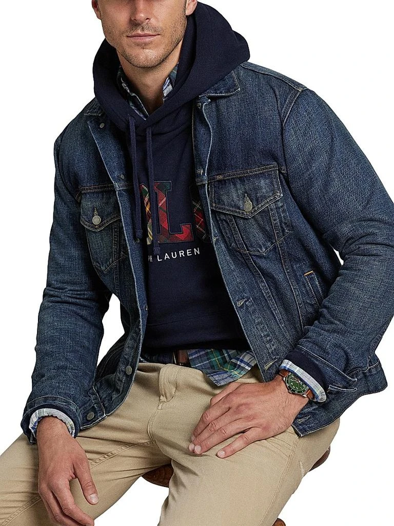 Ralph Lauren Logo Plaid Fleece Hoodie 5