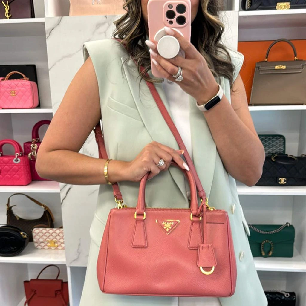 Prada Prada Pink Saffiano Leather Galleria Bag 1
