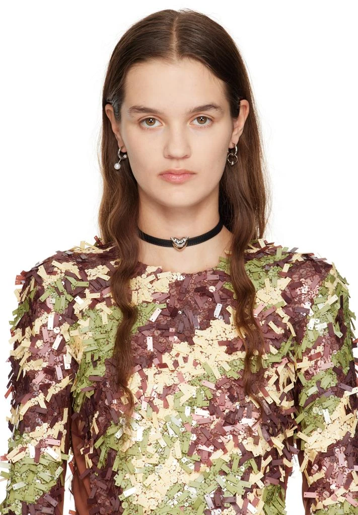 Justine Clenquet Black Devil Leather Choker 2