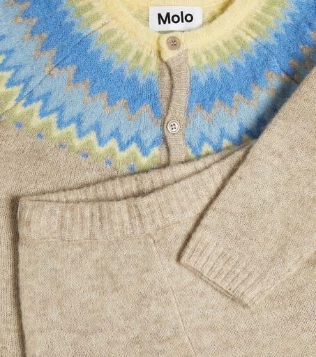 MOLO Baby wool-blend cardigan and pants set 3