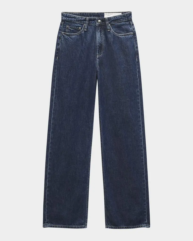Rag & Bone Featherweight Logan Mid-Rise Wide Jeans