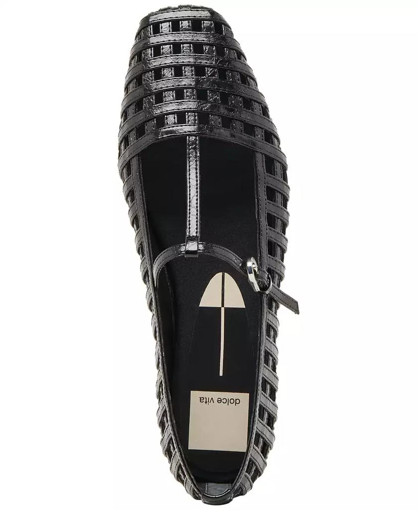Dolce Vita Women's Rains T-Strap Woven Mary Jane Flats 4