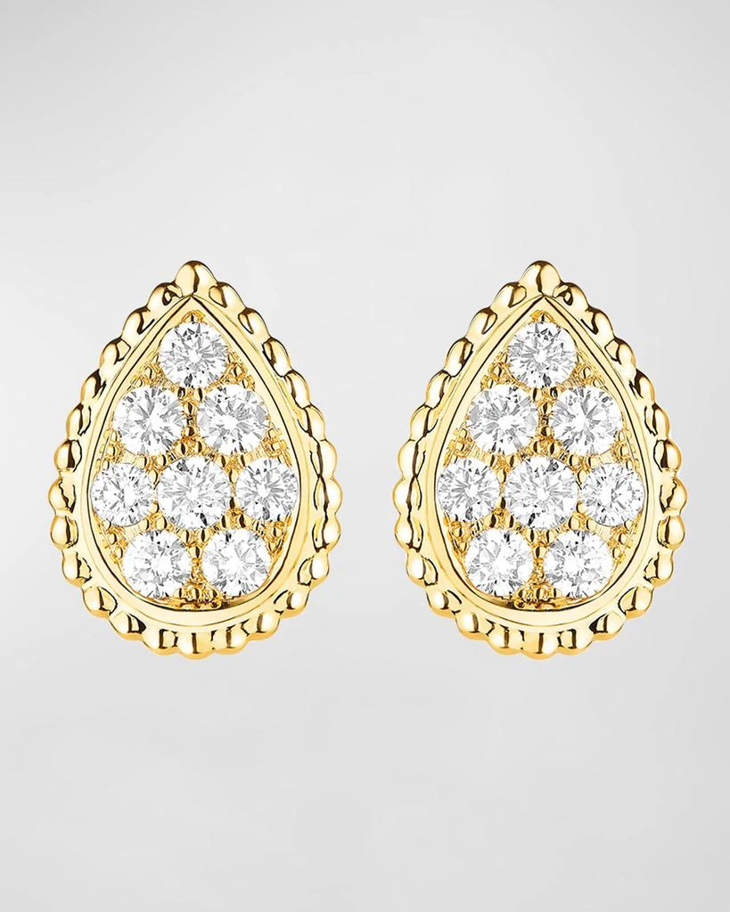 Boucheron Serpent Boheme 18K Yellow Gold Medium Diamond Stud Earrings 1