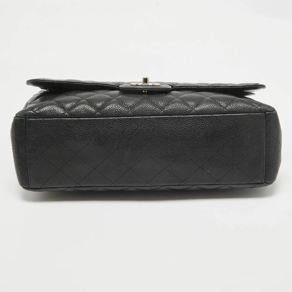 Chanel Chanel Black Quilted Caviar Leather Maxi Classic Double Flap Bag 18