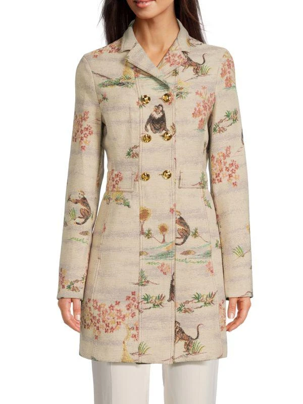 Giambattista Valli Double Breasted Print Coat 1