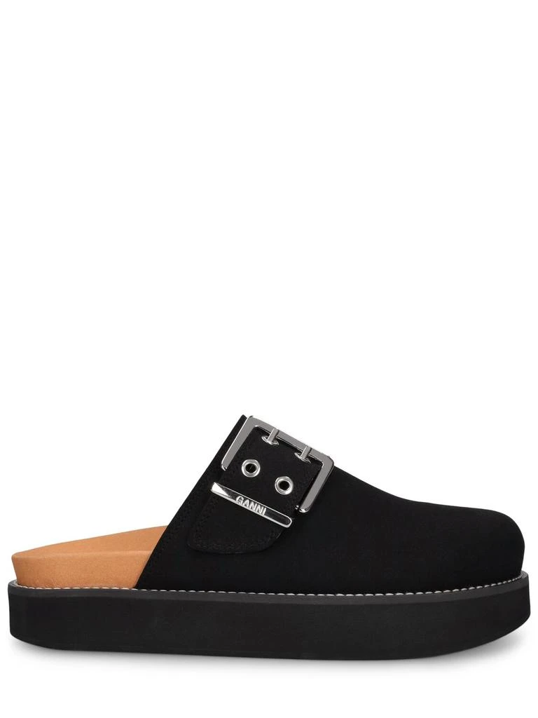 Ganni 30mm Feminine Buckle Mules from LUISAVIAROMA