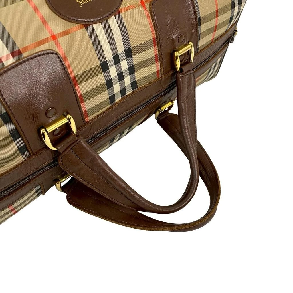 Burberry s Nova Check Canvas Leather Boston Bag 5