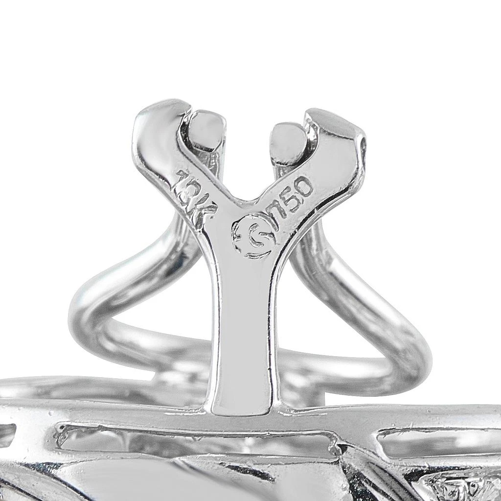 LB Exclusive 18K White Gold 1.72 ct Diamond Swirled Shell Clip-On Earrings MF31-011626 3