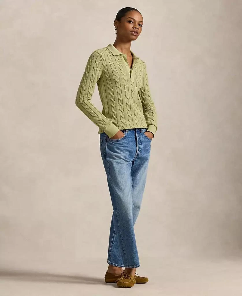 Ralph Lauren Women
s Cable-Knit Polo Sweater 2