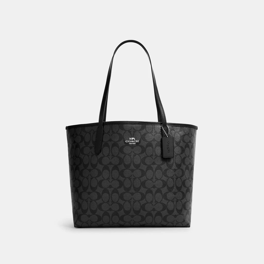 Coach Coach Outlet City Tote In Signature Canvas 10