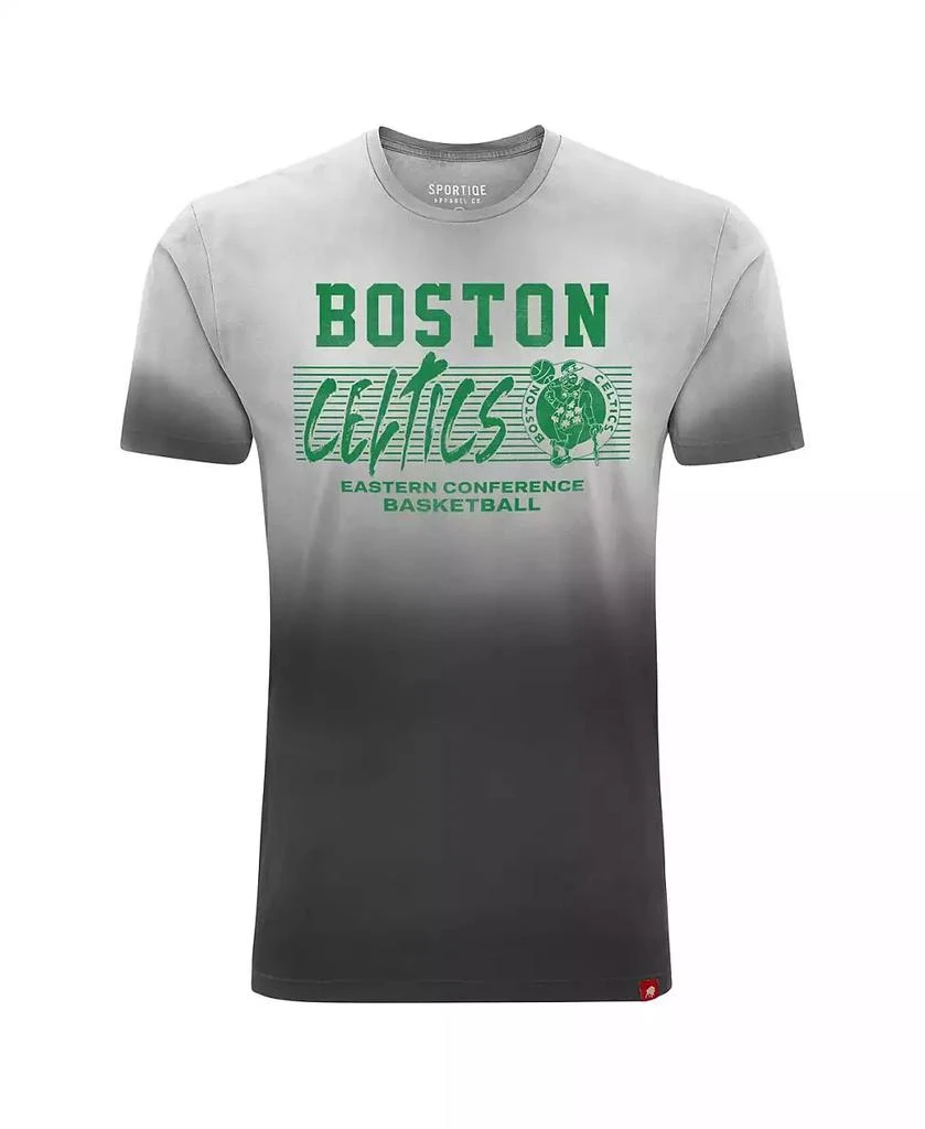 Sportiqe Men
s and Women
s Black Boston Celtics Bingham Sun-Fade T-Shirt 3