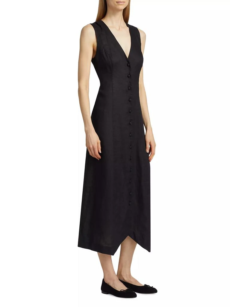 DÔEN Allene Linen Button-Front Dress 4