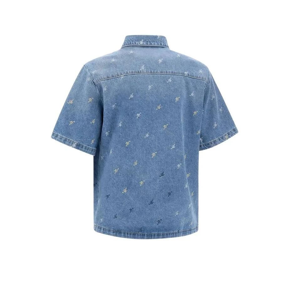 Axel Arigato Miles Logo Print Cotton Denim Shirt 2