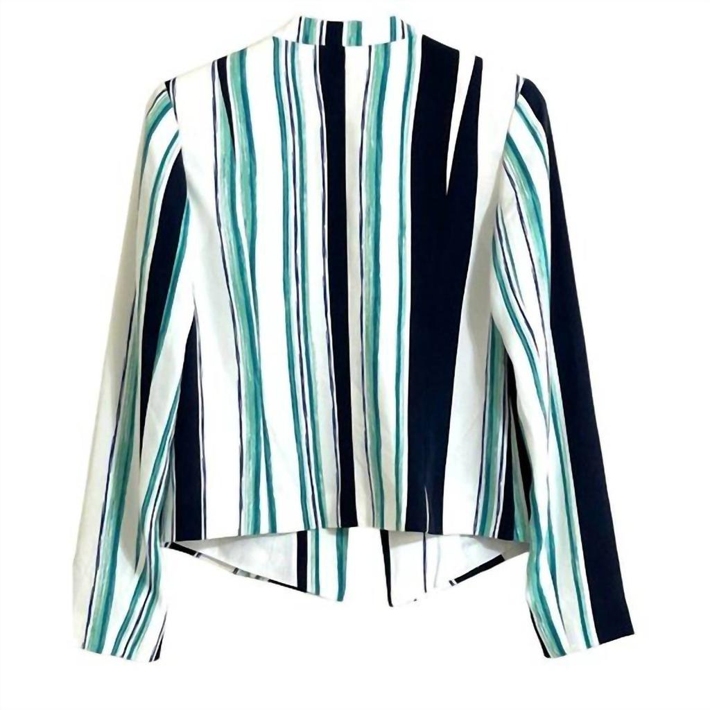 Halogen Halogen - Women's Striped Open Front Blazer