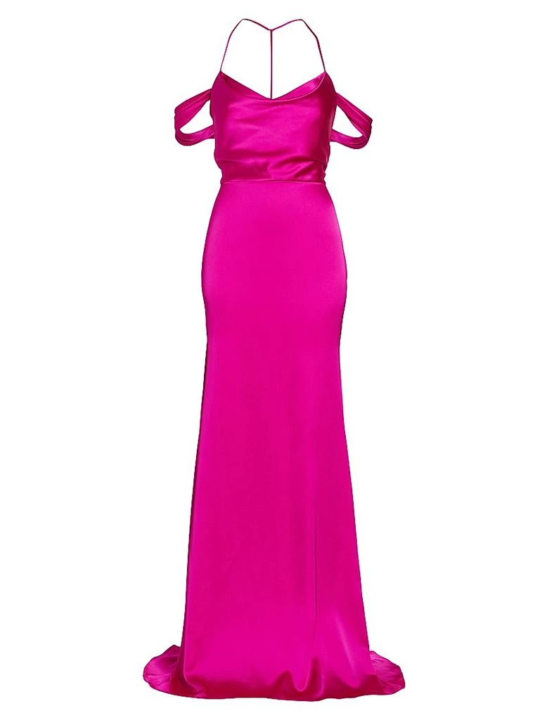VERA WANG BRIDE Muriel Satin Open-back Gown - Fuchsia VERA WANG BRIDE Muriel Satin Open-back Gown - Fuchsia