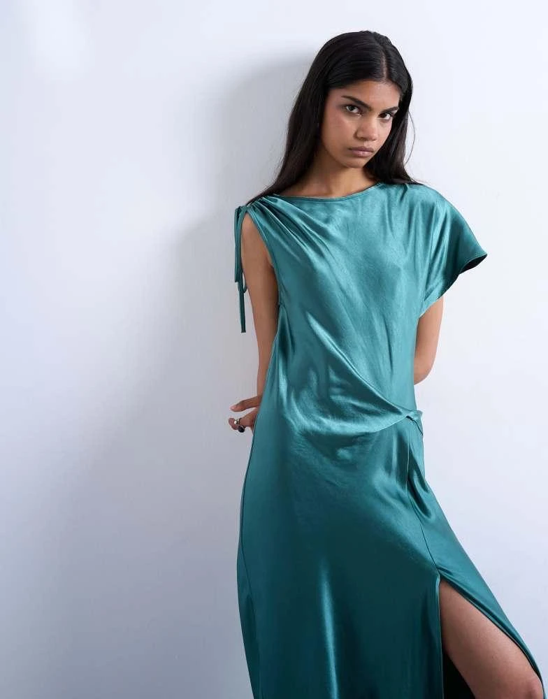 green emerald velvet dress COSMOPOLITAN' DRESS IN PETROL GREEN  STUDIORARE