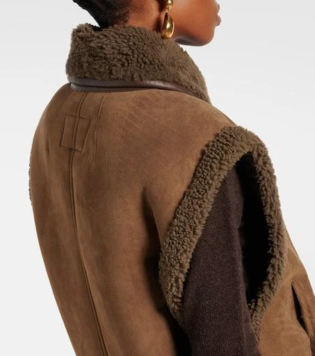 Isabel Marant Alime shearling-trimmed suede vest 6