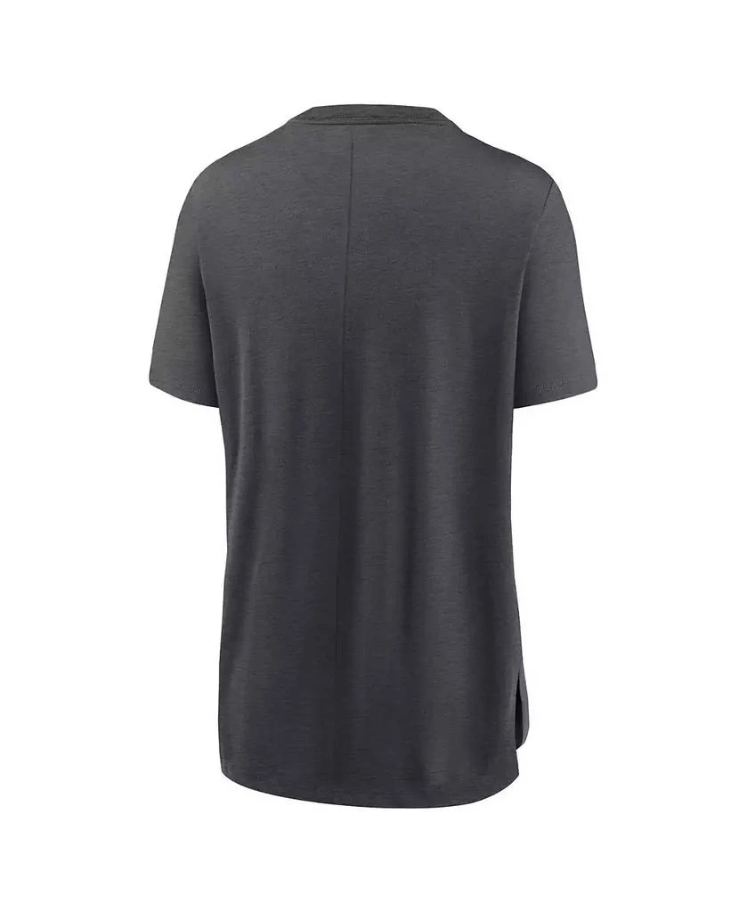 NIKE Women's Heather Charcoal Miami Marlins Authentic Collection Early Work Tri-Blend T-shirt 3