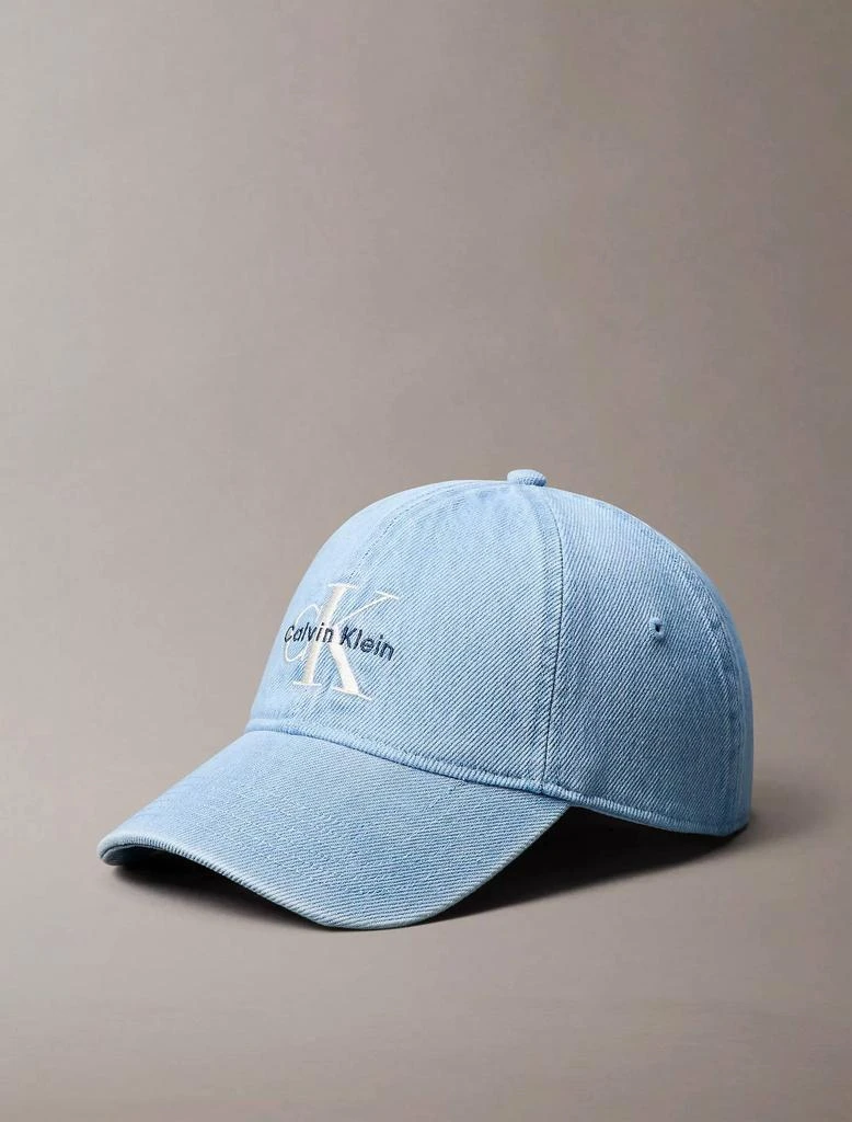 Calvin Klein Calvin Klein - Unisex Denim Embroidered Monogram Logo Cap
