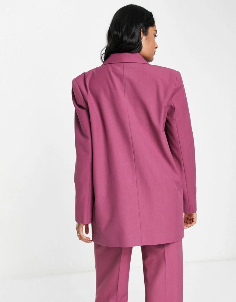 ASOS DESIGN ASOS DESIGN Mix & Match slim boy suit blazer in plum 2