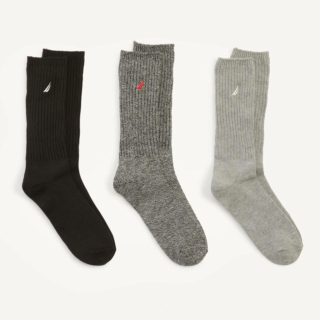 Nautica Mens Casual Crew Socks, 3-Pack 1