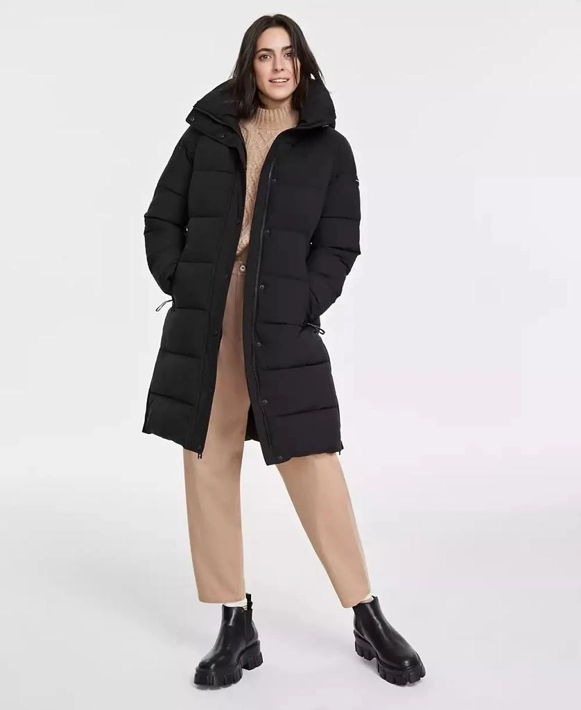 BCBG Women's Hooded Collared Puffer Coat 1