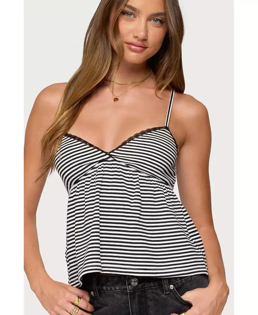 Edikted Women
s Orietta Striped Babydoll Top