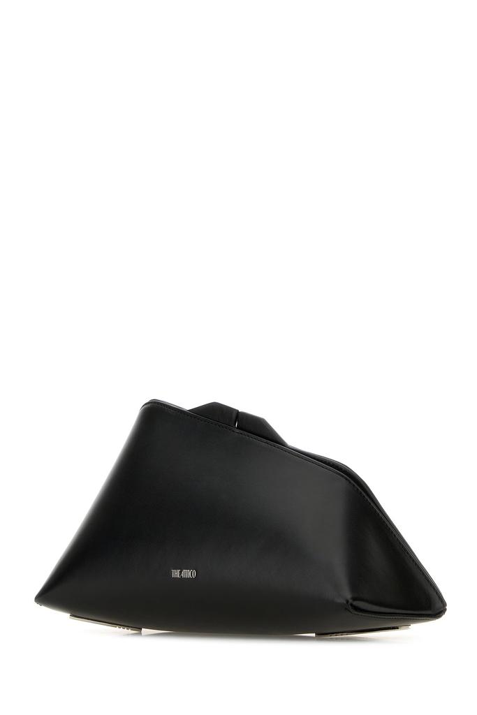 The Attico Black leather 8.30 PM clutch