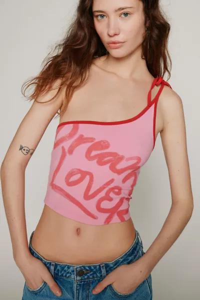 Kimchi Blue Kimchi Blue Dream Lover One-Shoulder Cropped Tank Top