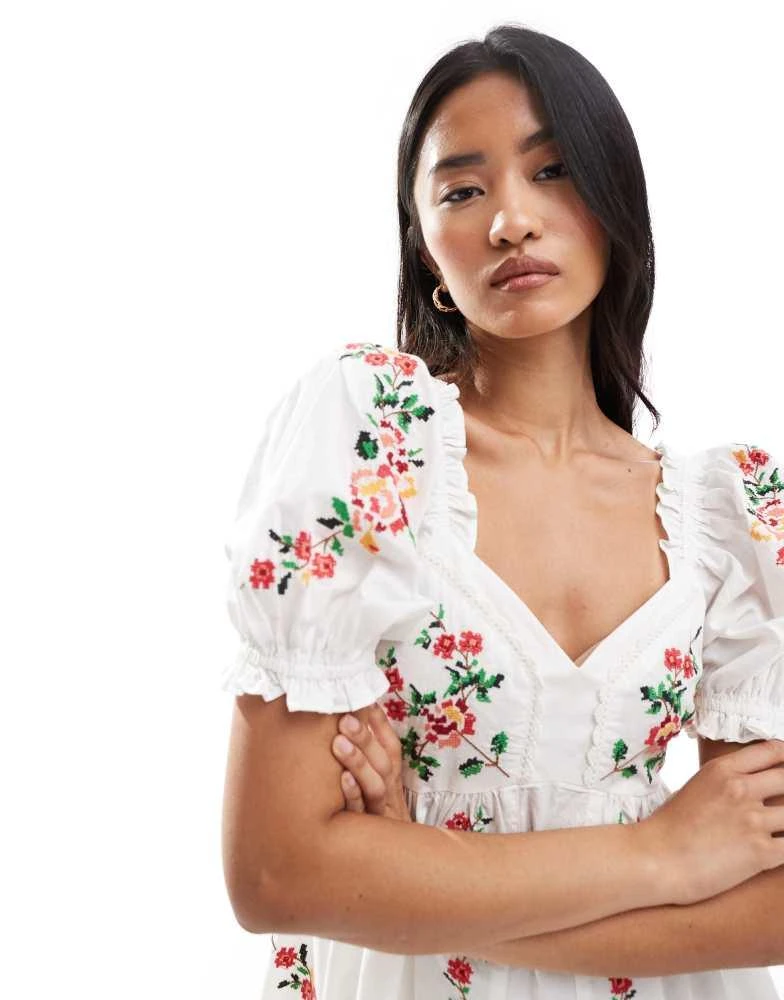 Miss Selfridge embroidered mini babydoll dress  On Sale Now with Up to 10%  Off | Discover Exclusive Deals & Savings at BeyondStyle  Authentic Miss  Selfridge Home|Women|Dresses with Limited-Time Discounts, Free