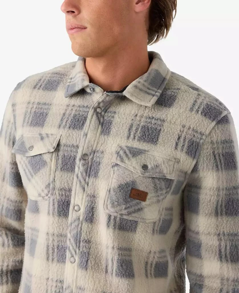 O'Neill Men's Glacier Plaid High Pile Super Button Shirt 7